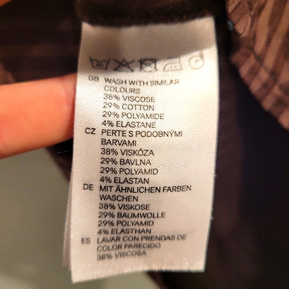 H&M brown striped cap sleeve shirt size 8 - Picture 4 of 4